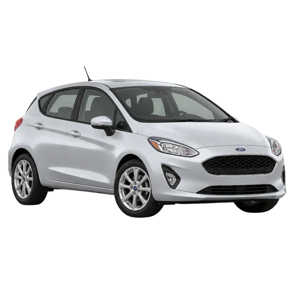 Ford Fiesta 2025 argent, vue trois-quarts avant (orienté vers la gauche)