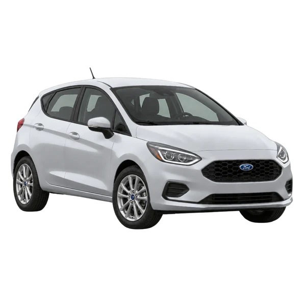 2026 Ford Fiesta in Silber, Ansicht: Dreiviertelansicht vorne (nach links gerichtet)