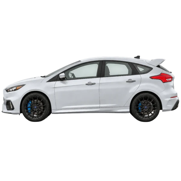 Ford Focus RS 2017 prata, vista lateral (voltada para a esquerda)