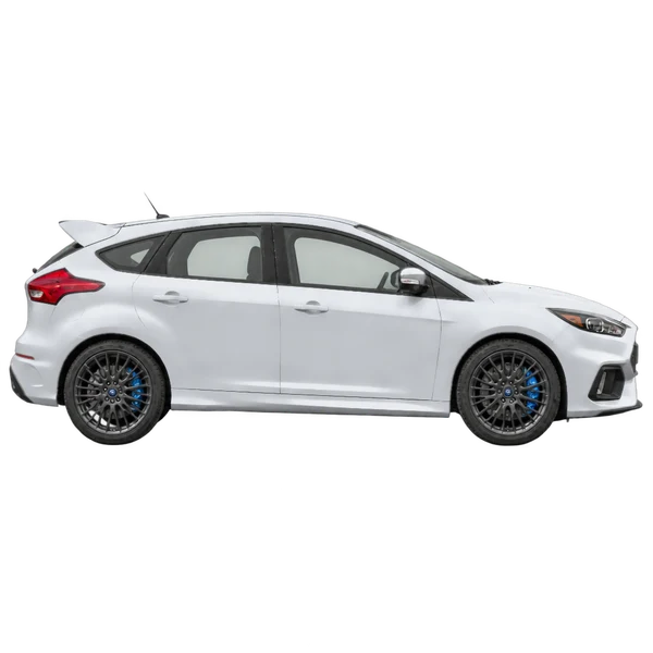 Ford Focus RS 2018 prata, vista lateral (voltada para a direita)