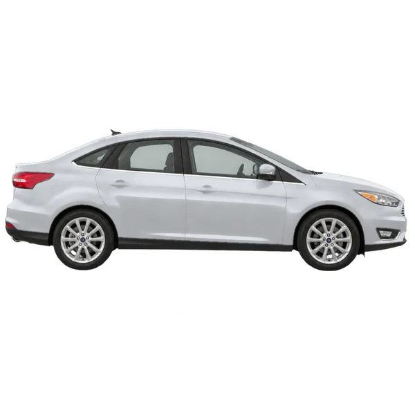 Ford Focus Titanium 2015 argent, vue profil (tourné vers la droite)