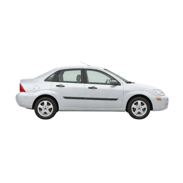 Ford Focus 2003 argent, vue profil (tourné vers la droite)