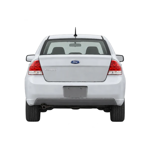 Ford Focus 2008 en plateado, vista trasera