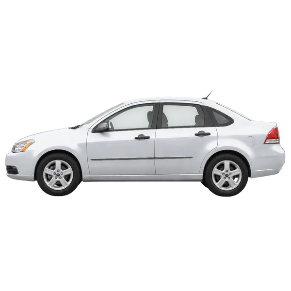 Ford Focus 2011 prata, vista lateral (voltada para a esquerda)