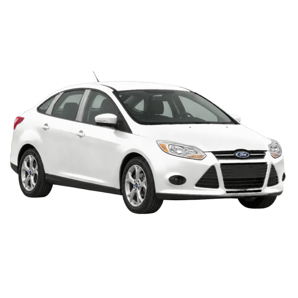 2012 Ford Focus in weiß, Ansicht: Dreiviertelansicht vorne (nach links gerichtet)
