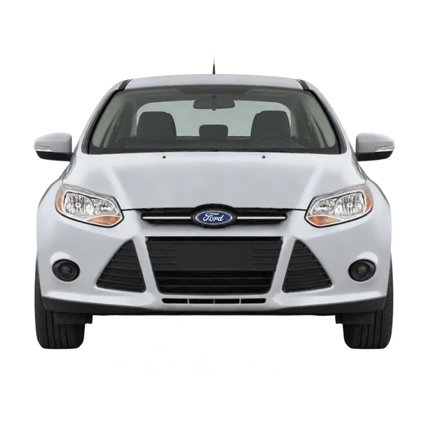 Ford Focus 2013 en plateado, vista frontal