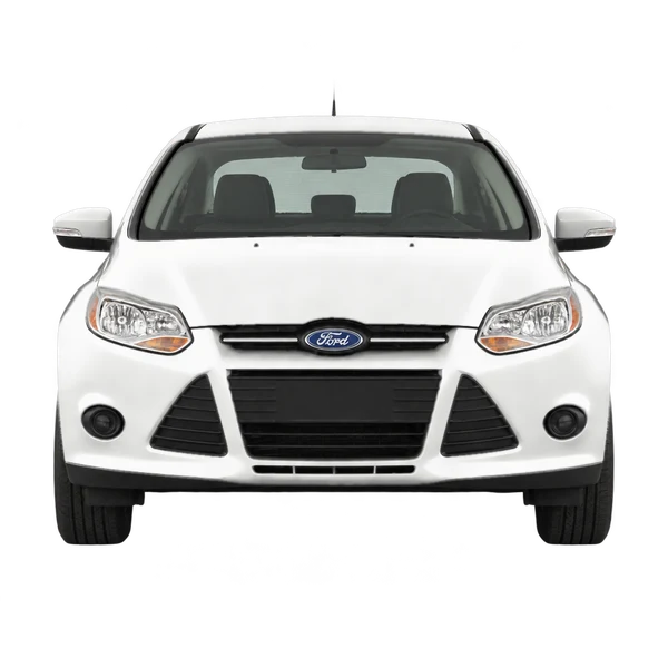 Ford Focus 2013 en blanco, vista frontal
