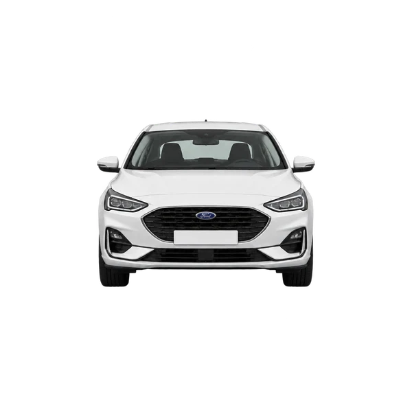 Ford Focus 2025 باللون أبيض، منظر أمامي