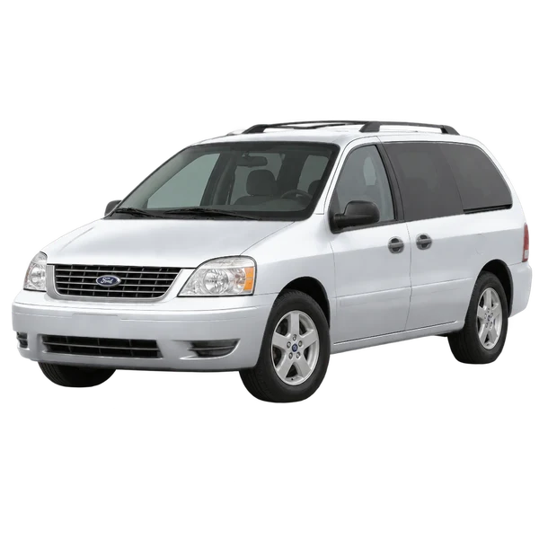 Ford Freestar 2005 en plateado, vista frontal tres cuartos (hacia la izquierda)
