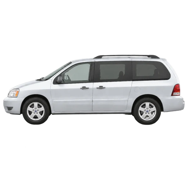 Ford Freestar 2005 en plateado, vista lateral (mirando a la izquierda)