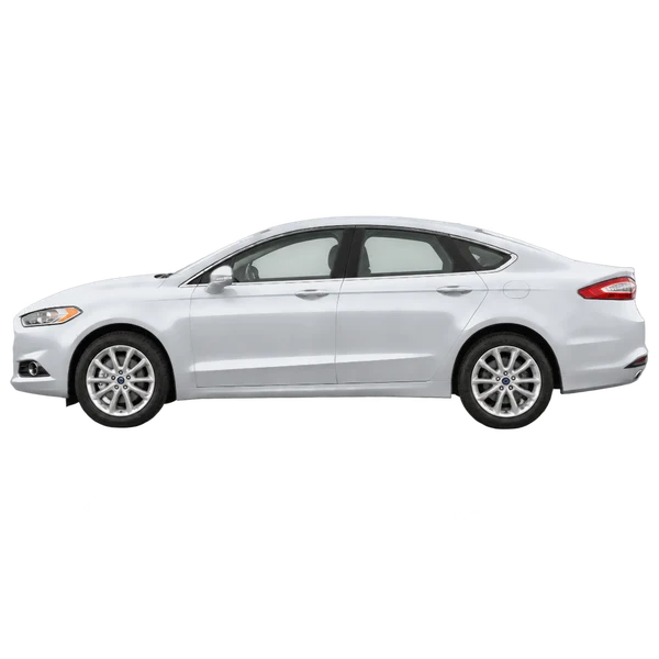 Ford Fusion 2015 prata, vista lateral (voltada para a esquerda)