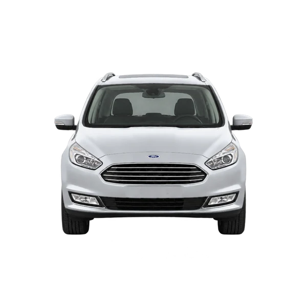 Ford Galaxy 2018 باللون فضي، منظر أمامي