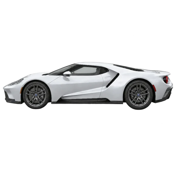 Ford GT 2020 prata, vista lateral (voltada para a esquerda)