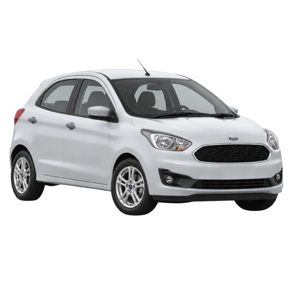 2020 Ford KA in Silber, Ansicht: Dreiviertelansicht vorne (nach links gerichtet)