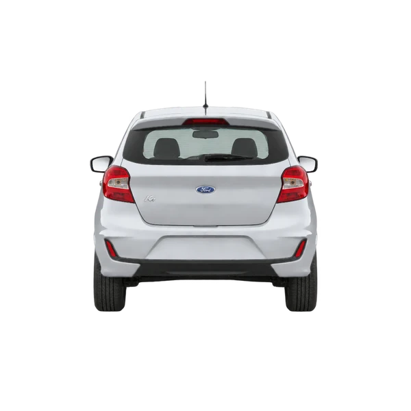 シルバーの2020 Ford KA(リアビュー)