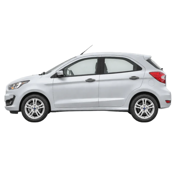 シルバーの2020 Ford KA(側面(左向き)ビュー)