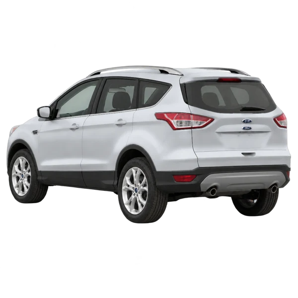 シルバーの2015 Ford Kuga(リア斜め(左向き)ビュー)
