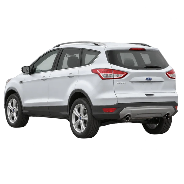 2016 Ford Kuga in Silber, Ansicht: Dreiviertelansicht von hinten (nach links gerichtet)