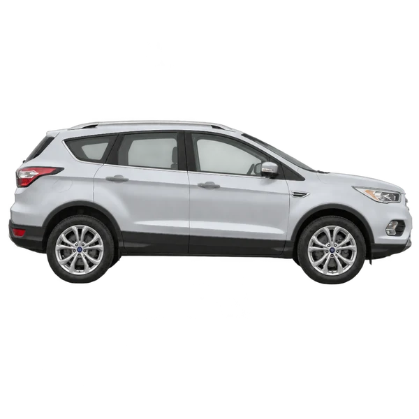 Ford Kuga 2018 argent, vue profil (tourné vers la droite)