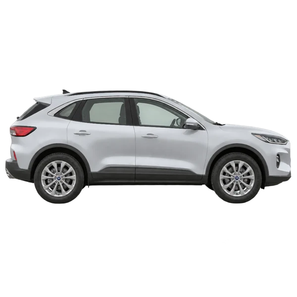 Ford Kuga 2023 argent, vue profil (tourné vers la droite)
