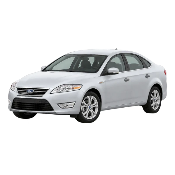 Ford Mondeo 2011 prata, vista dianteira em três quartos (voltada para a esquerda)