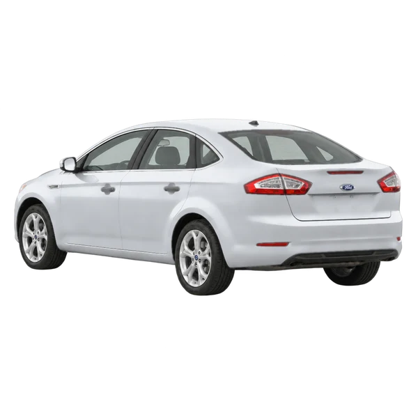 Ford Mondeo 2012 prata, vista três quartos traseira (voltada para a esquerda)