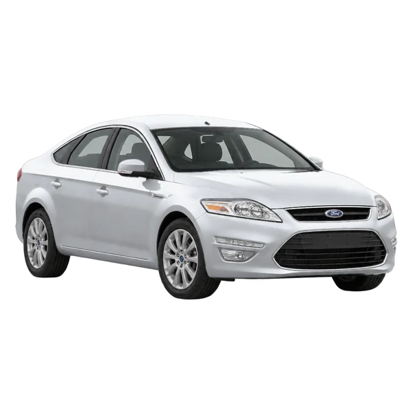 Ford Mondeo 2013 prata, vista dianteira em três quartos (voltada para a esquerda)