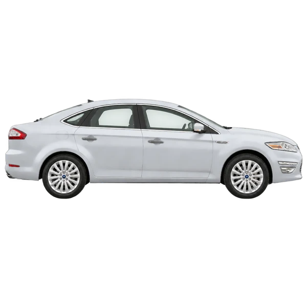 Ford Mondeo 2014 prata, vista lateral (voltada para a direita)