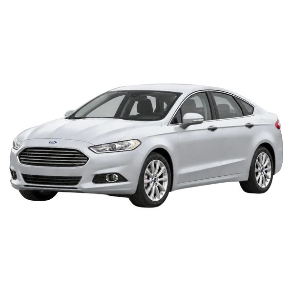 Ford Mondeo 2015 prata, vista dianteira em três quartos (voltada para a esquerda)
