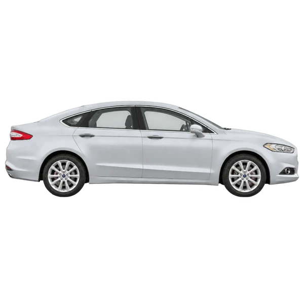 Ford Mondeo 2015 prata, vista lateral (voltada para a direita)