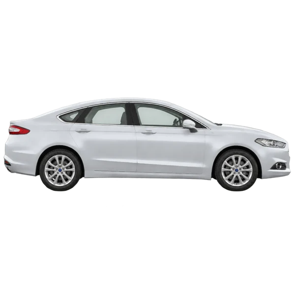 Ford Mondeo 2016 prata, vista lateral (voltada para a direita)
