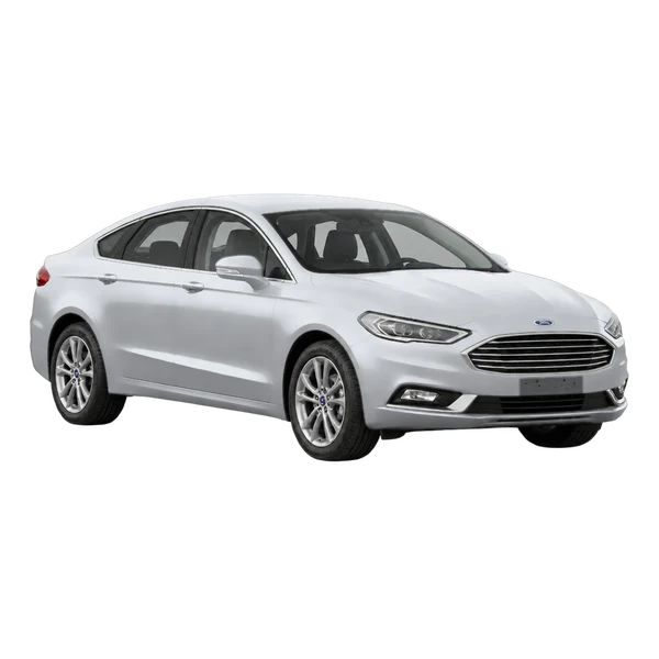 Ford Mondeo 2019 prata, vista dianteira em três quartos (voltada para a esquerda)