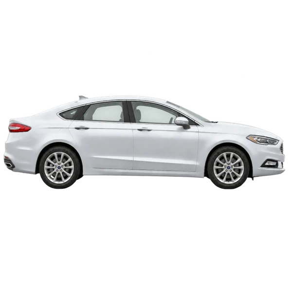 Ford Mondeo 2020 prata, vista lateral (voltada para a direita)