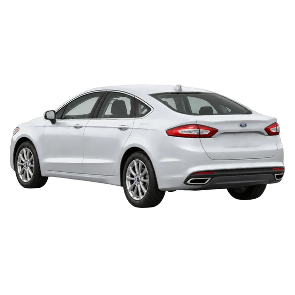 Ford Mondeo 2021 prata, vista três quartos traseira (voltada para a esquerda)
