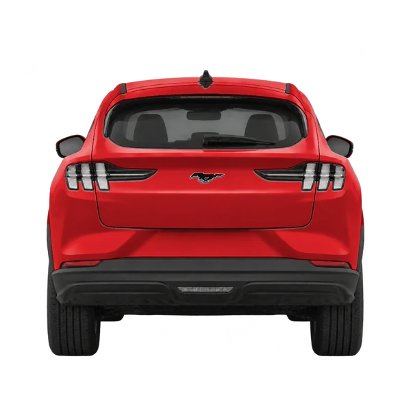Ford Mustang Mach-E 2021 rouge, vue arrière