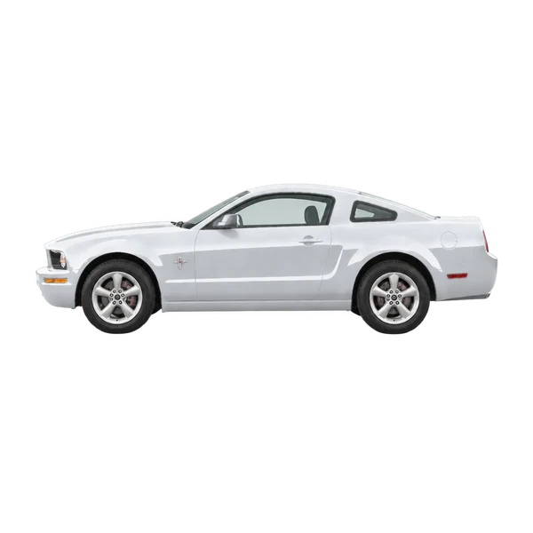 Ford Mustang V6 2005 argent, vue côté (vers la gauche)