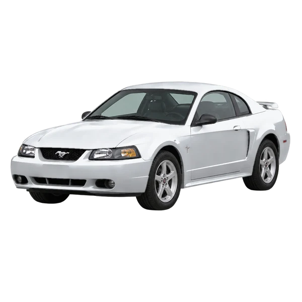2004 Ford Mustang in Silber, Ansicht: Dreiviertelansicht vorne (nach links gerichtet)