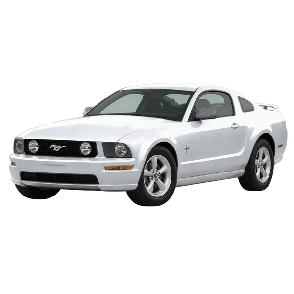 Ford Mustang 2009 argent, vue trois-quarts avant (orienté vers la gauche)