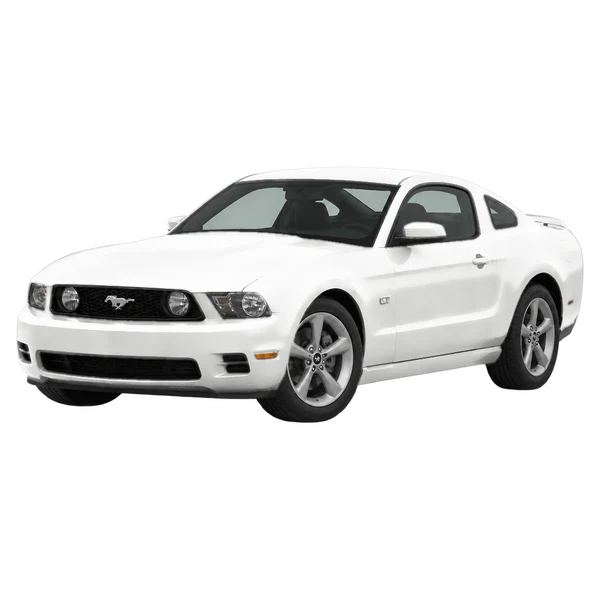 2011 Ford Mustang in weiß, Ansicht: Dreiviertelansicht vorne (nach links gerichtet)