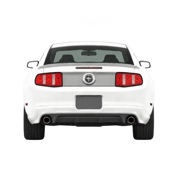 Ford Mustang 2012 en blanco, vista trasera