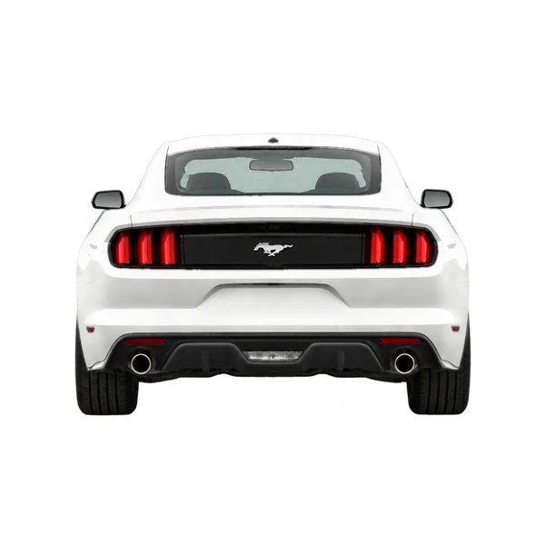 Ford Mustang 2017 en blanco, vista trasera