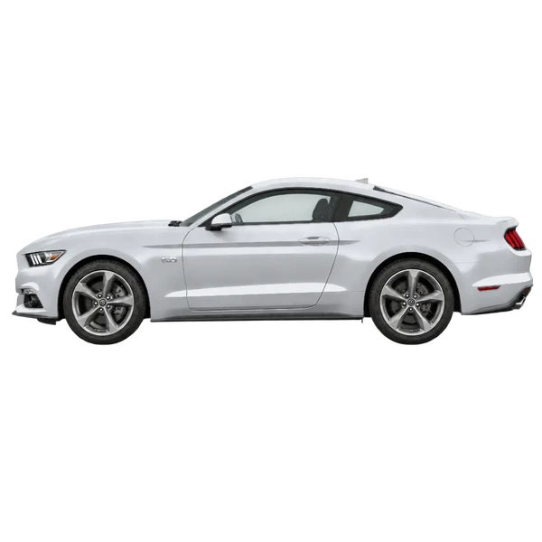 2019 Ford Mustang in Silber, Ansicht: Seite (nach links gerichtet)