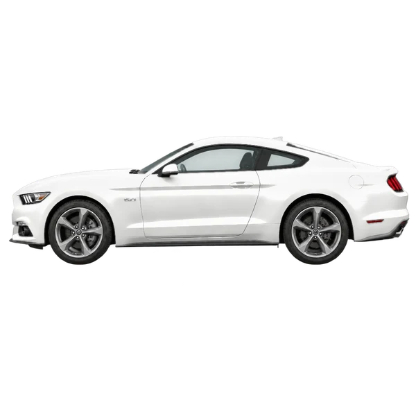 2020 Ford Mustang in weiß, Ansicht: Seite (nach links gerichtet)