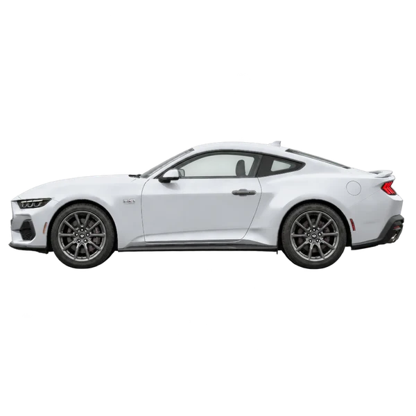Ford Mustang 2027 argent, vue côté (vers la gauche)