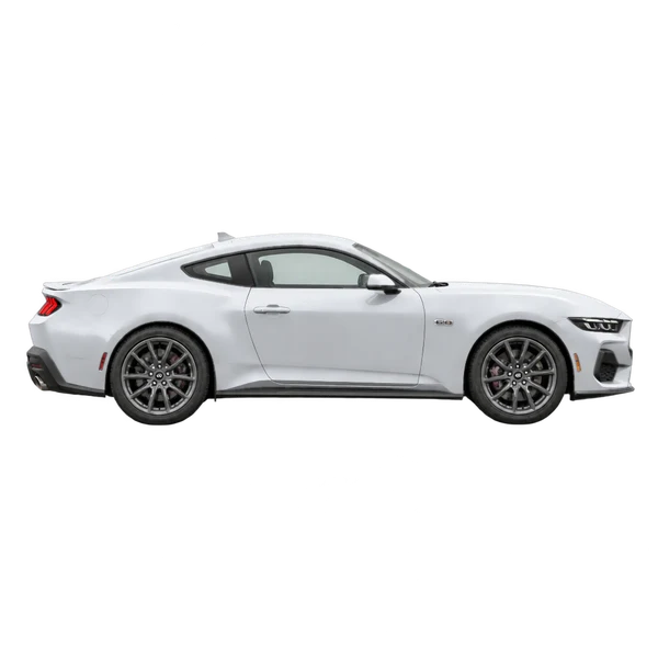 Ford Mustang 2027 argent, vue profil (tourné vers la droite)
