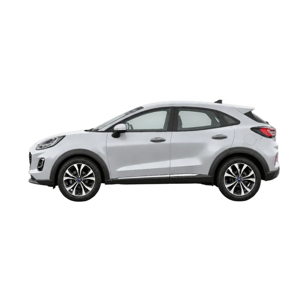 シルバーの2021 Ford Puma(側面(左向き)ビュー)