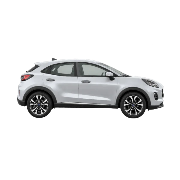 シルバーの2021 Ford Puma(側面(右向き)ビュー)