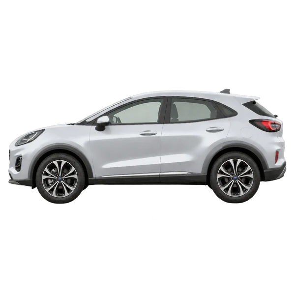 Ford Puma 2026 prata, vista lateral (voltada para a esquerda)