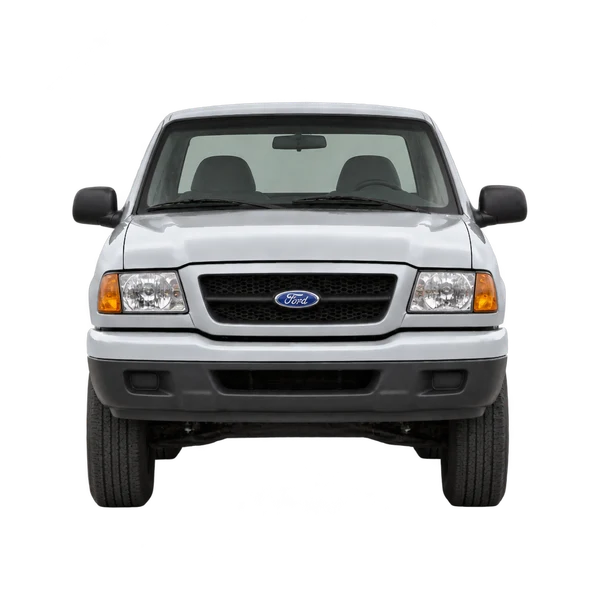 Ford Ranger 2001 باللون فضي، منظر أمامي