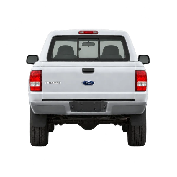 Ford Ranger 2003 باللون فضي، منظر من الخلف